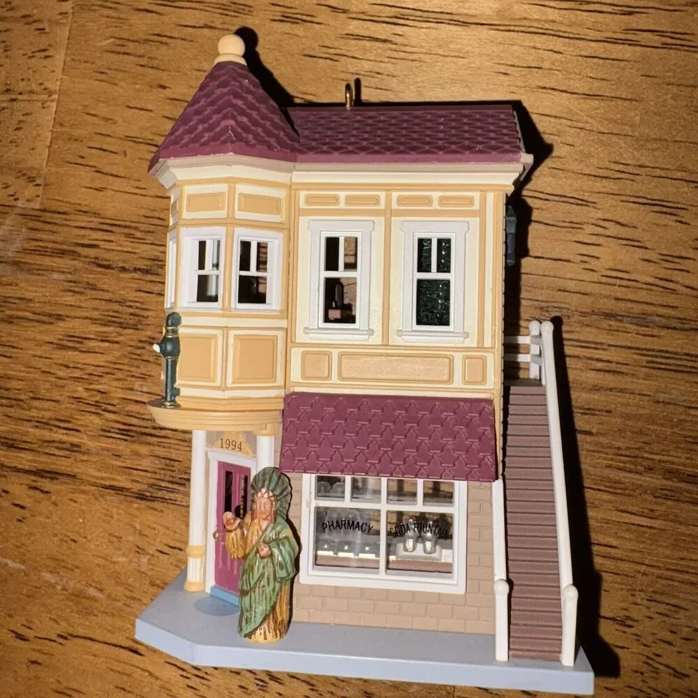 Hallmark Keepsake Ornament Neighborhood Drug Store  #11 Nostalgic Series 1994